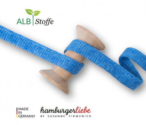 Bio Flachkordel - 1,2 cm - A04/A17 - Albstoffe - Hamburger Liebe
