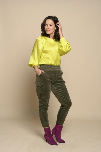 Preview: RESTSTÜCK 1,20m !!! - Cord - June - washed - khaki