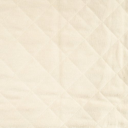 Cord Stepper mit Plüschabseite - Raute - beige