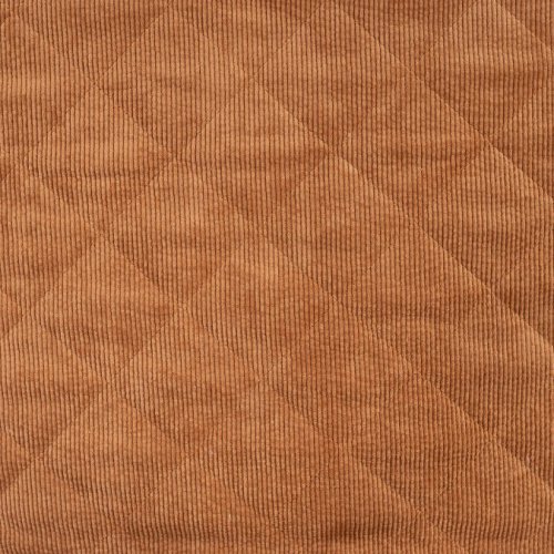 Cord Stepper mit Plüschabseite - Raute - camel