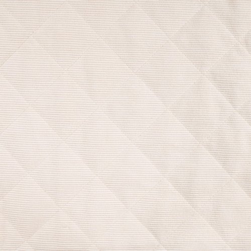 Cord Stepper mit Plüschabseite - Raute - offwhite