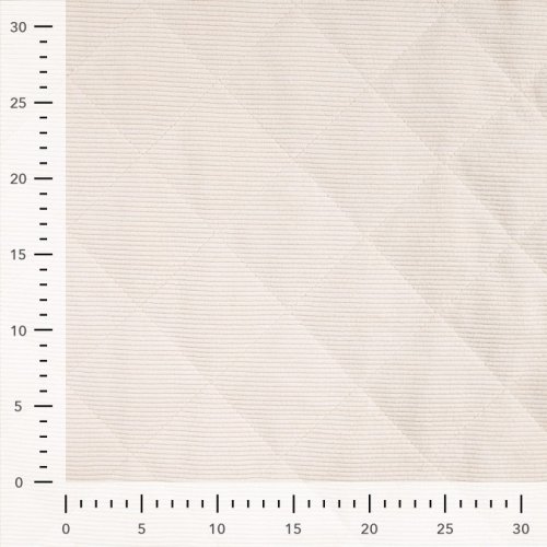 Cord Stepper mit Plüschabseite - Raute - offwhite
