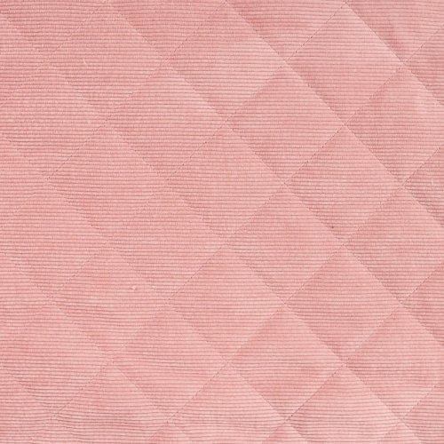 Cord Stepper mit Plüschabseite - Raute - rose