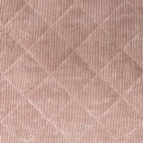RESTSTÜCK 0,50m !!! - Cord Stepper mit Plüschabseite - Raute - old pink