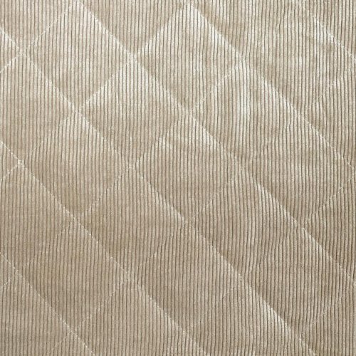 Cord Stepper mit Plüschabseite - Raute - sand