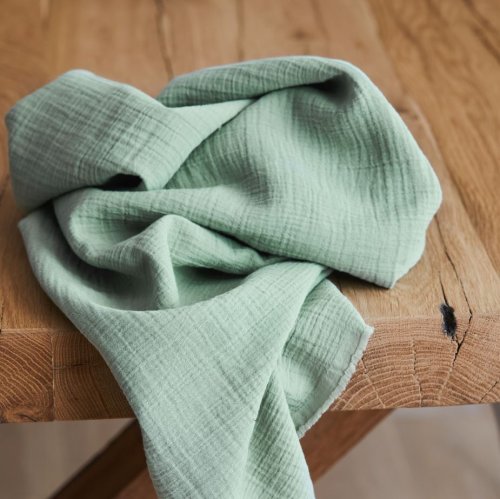 Bio Double Gauze - uni - sage green - Mind the Maker