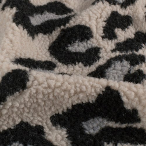 Mantelstoff - Curly Lamb - Maite Big - graublau