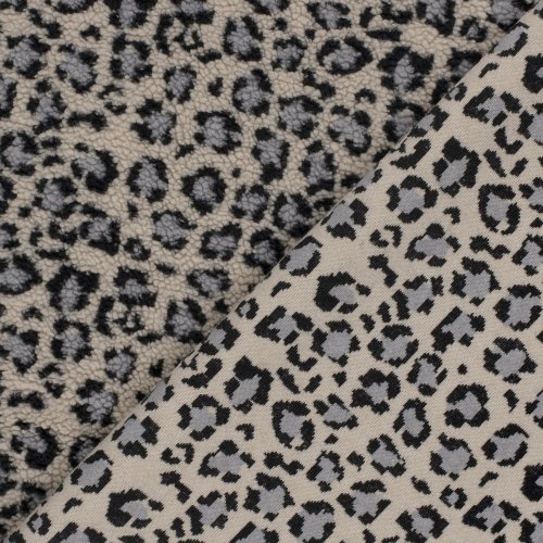 Mantelstoff - Curly Lamb - Maite small - graublau
