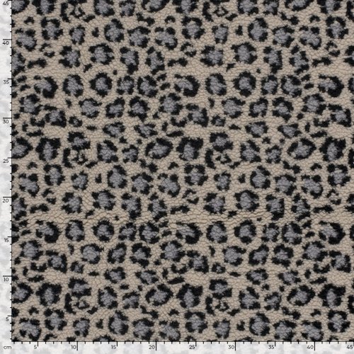 Mantelstoff - Curly Lamb - Maite small - graublau