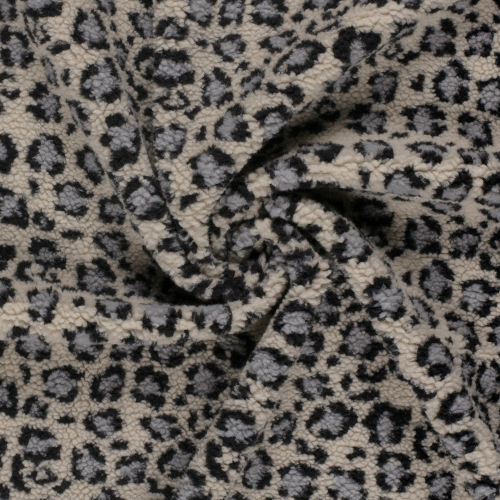 RESTSTÜCK 0,60m !!! - Mantelstoff - Curly Lamb - Maite small - graublau
