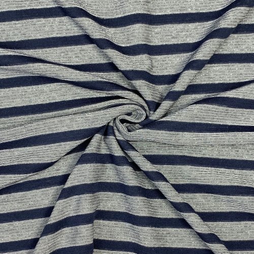 B-Ware !!! - RESTSTÜCK 1,40m !!! - Sommer Jacquard Lurex - Streifen Glitzer