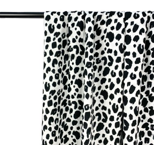 RESTSTÜCK 70cm !!! - Viskose - Daytona - Leoparden schwarz weiß - Swafing