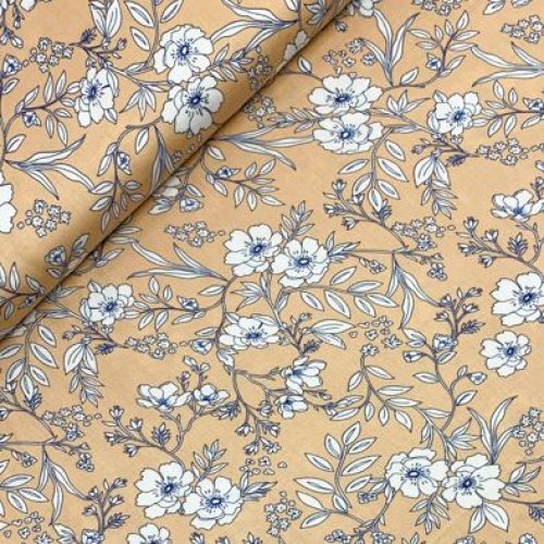 Viskose Satin - Delicate Flowers
