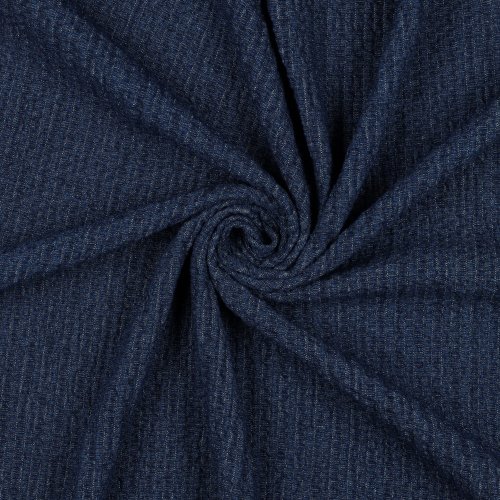 Denim - Jeansstoff - Bubble Structur - blue