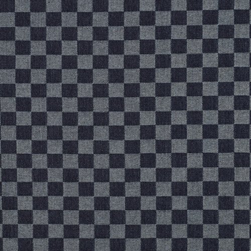 Denim - Jeansstoff - Chess - blue