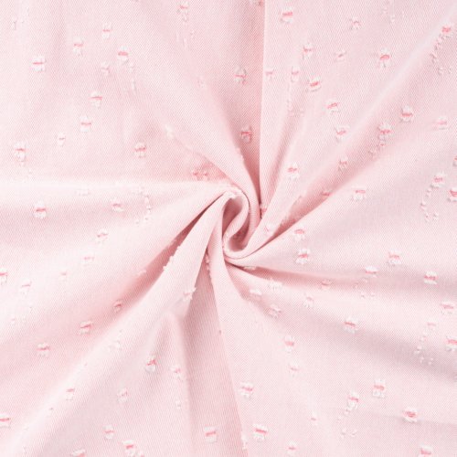 RESTSTÜCK 0,70m !!! - Jeansstoff - Denim Summer Fransen - rose
