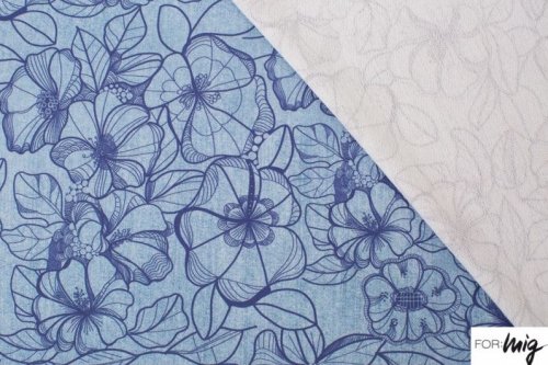 Modalsweat - Denimflower - blue - Lillestoff