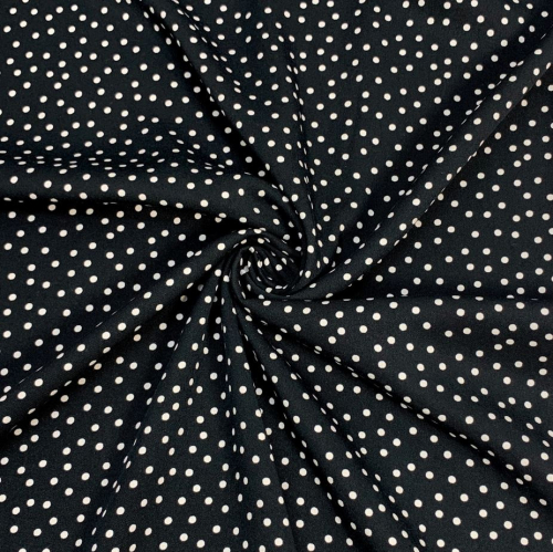 Preview: RESTSTÜCK 0,60m !!! - Viskose - Dotties - black