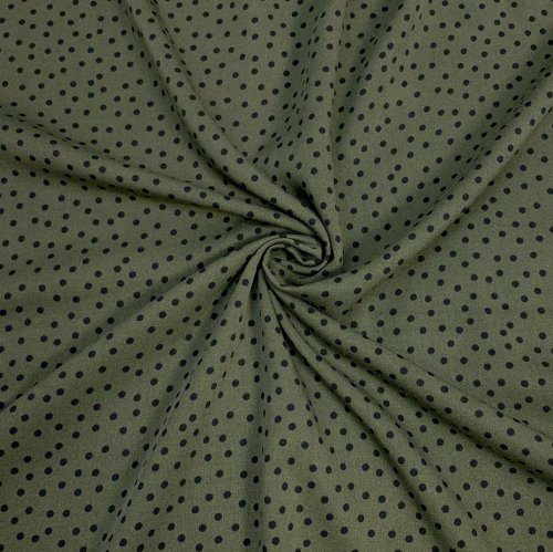 Preview: RESTSTÜCK 0,70m !!! - Viskose - Dotties - khaki