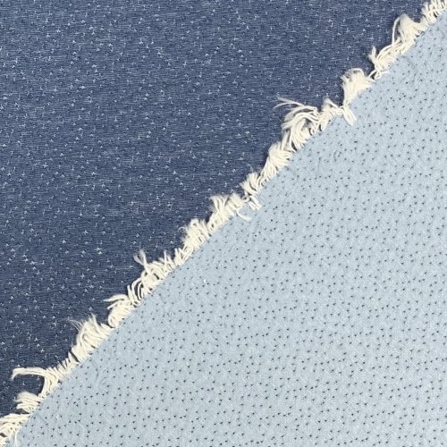 Jacquard - Doubleface - Molly - dark jeans/dusty blue