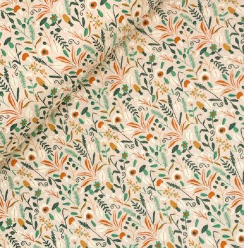 Preview: RESTSTÜCK 2,00m !!! - Musselin - Flower Dream Garden - sand