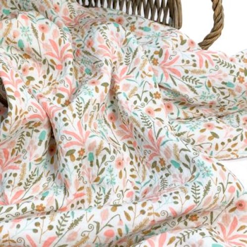 Musselin - Flower Dream Garden - white