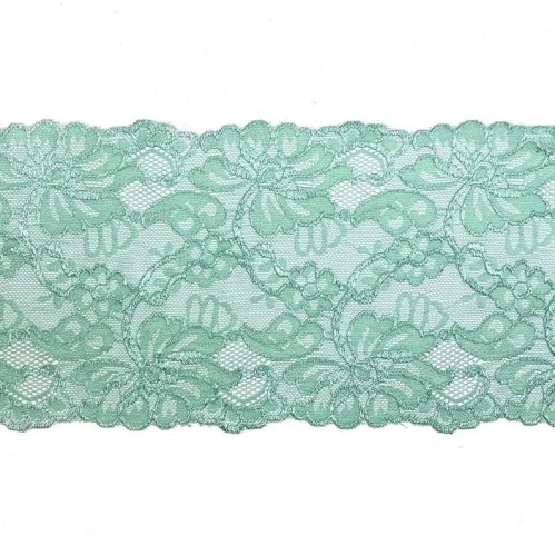 Spitzen Borte - elastisch - mint