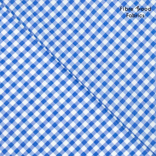 Baumwolle Seersucker - Checks blue/white - Fibremood No. 33