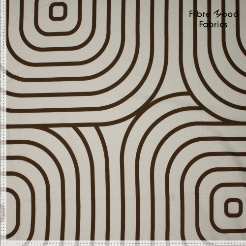 Leinen - abstract blocks - brown/ecru - Fibremood No. 34