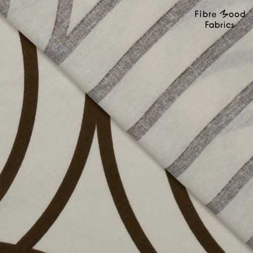 Leinen - abstract blocks - brown/ecru - Fibremood No. 34