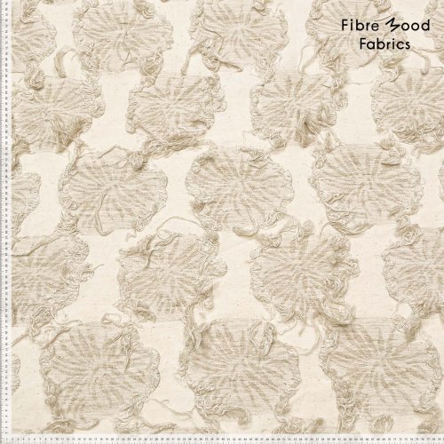 Baumwoll/Leinen - Jacquard Flower- creme - Fibremood No. 34