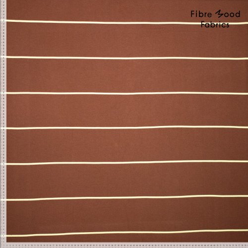 Heavy Single Jersey - Stripes - brown/yellow - Fibremood No. 37