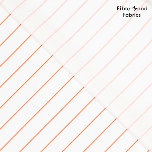 Preview: Baumwoll Popeline - stripes - white/orange - Fibremood No. 38