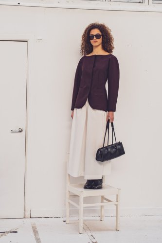 Preview: RESTSTÜCK 1,10m !!! - Viskosegemisch - Stretch - bordeaux - Fibremood No. 37