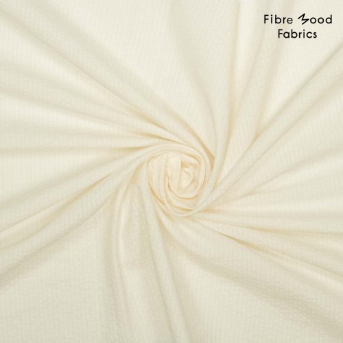 Baumwolle Seersucker - uni - off white - Fibremood No. 33