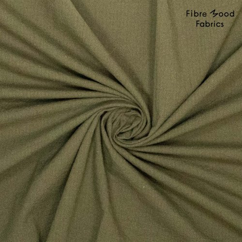 Baumwolle Seersucker - uni - green - Fibremood No. 34
