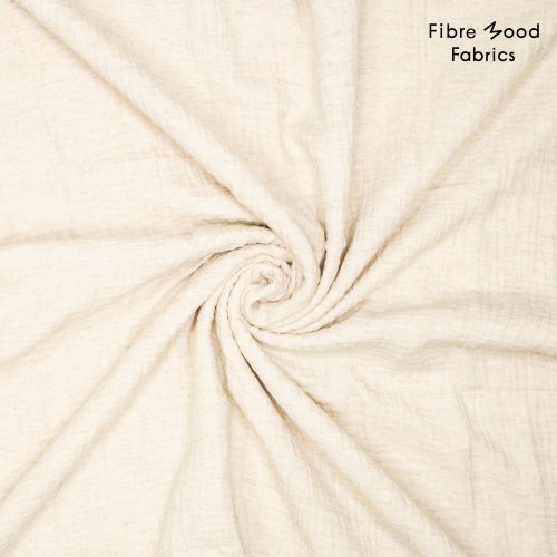 Preview: Leinen Musselin - uni - light beige meliert - Fibremood No. 39