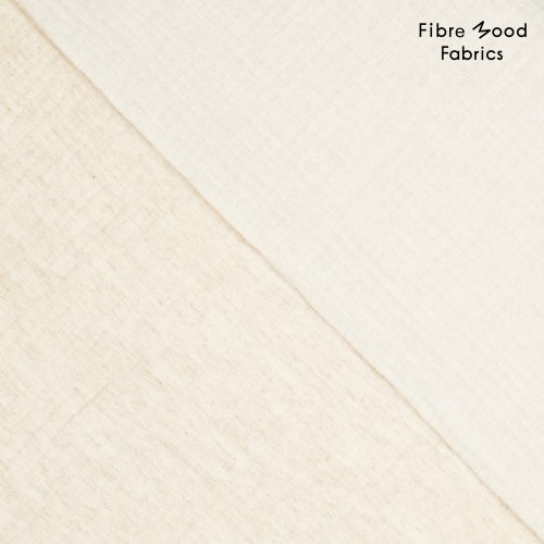 Preview: Leinen Musselin - uni - light beige meliert - Fibremood No. 39