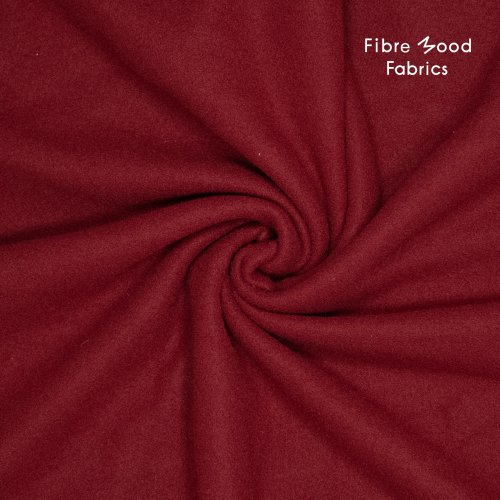 Fleece - uni - dunkelrot - Fibremood No. 31