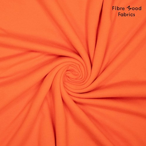 Preview: RESTSTÜCK 2,20m !!! - Bio Sweat - brushed - uni - orange - Fibremood No. 32