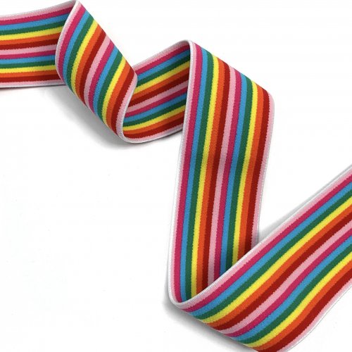 Gummiband - 4cm - gestreift - Multicolor