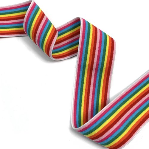 Gummiband - 4cm - gestreift - Multicolor