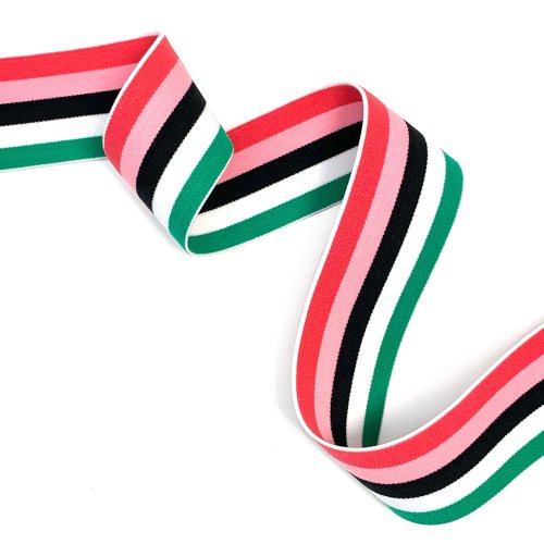 Gummiband - 4cm - gestreift - Multicolor