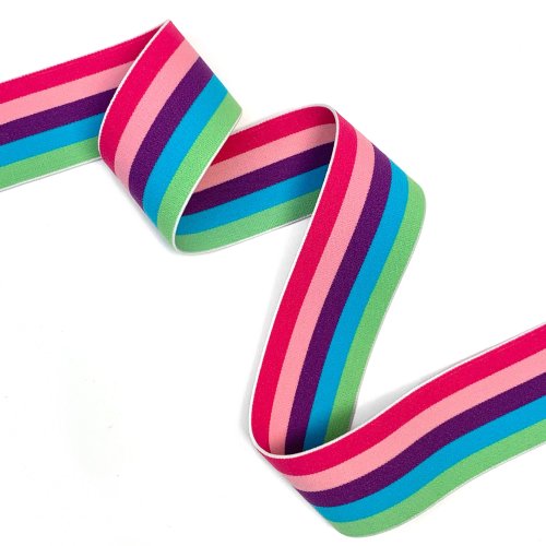 Gummiband - 4cm - gestreift - Multicolor