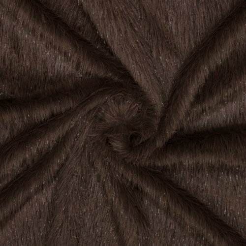 Fellimitat - Glamour - dunkelbraun mit Glitzer Details