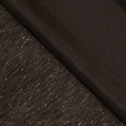 Fellimitat - Glamour - dunkelbraun mit Glitzer Details