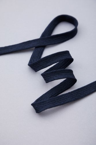 Baumwollkordel - flach - 10mm - indigo night - Mind the Maker