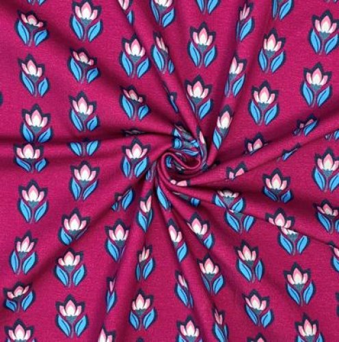 RESTSTÜCK 50cm !!! - Jersey - Flower Buds - pink - Peacock Dreams - Birgit Boley