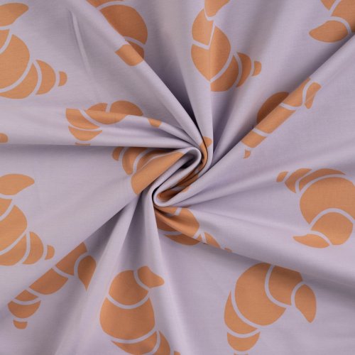 French Terry - Croissants - dusty lilac