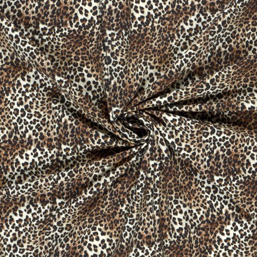 Preview: French Terry - Lex Leo - beige/schwarz